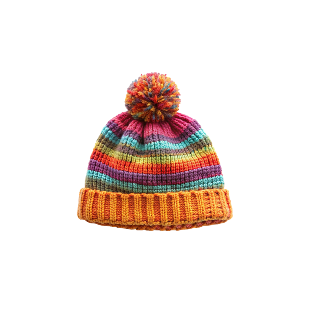Fluffy Pom-Pom Hat